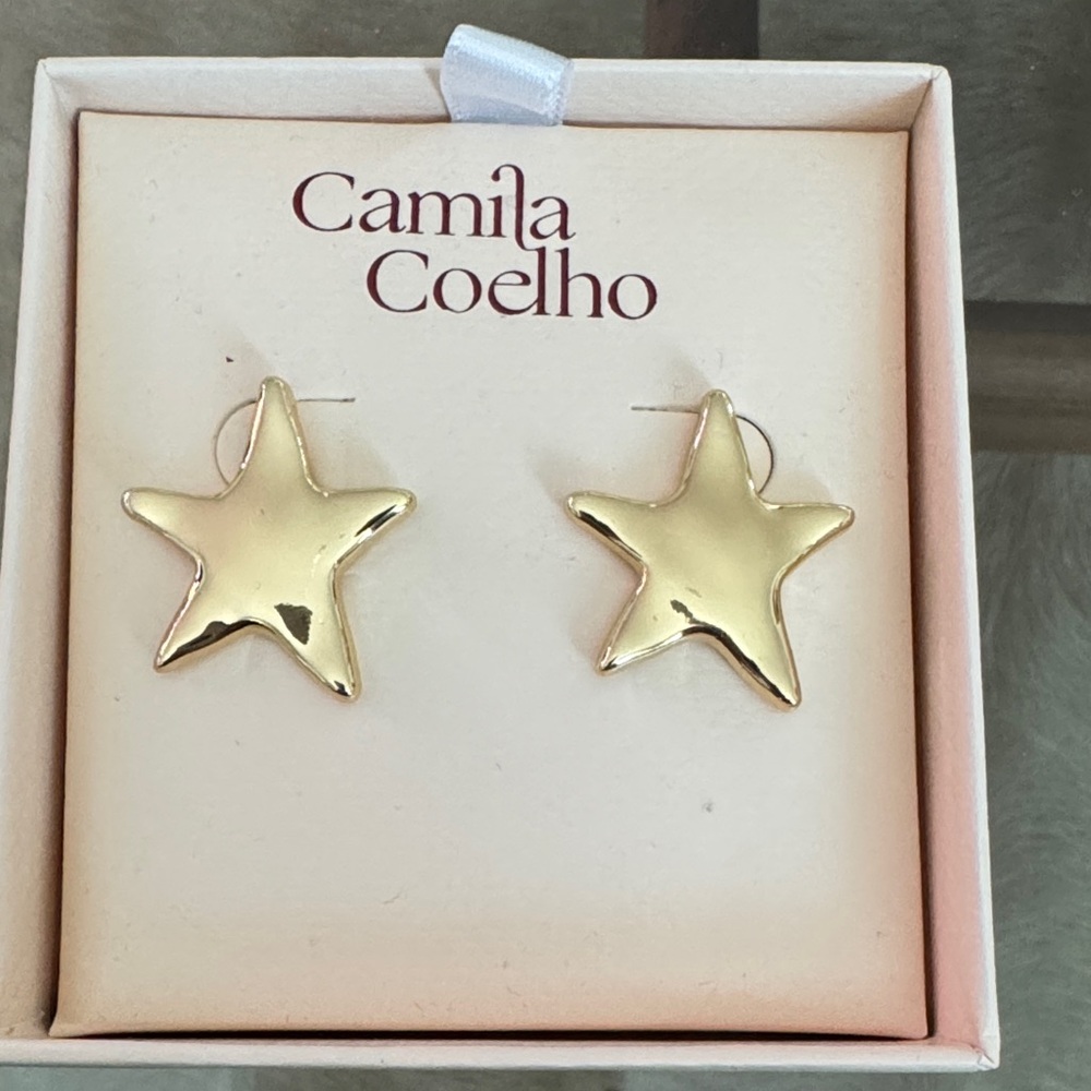 Camila Coelho Gold colored Star Earrings